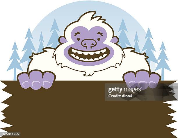 ilustrações de stock, clip art, desenhos animados e ícones de yeti sinal - zona de sasquatch
