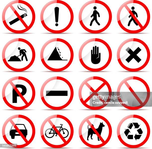 road sign - man smoking cigarette stock illustrations