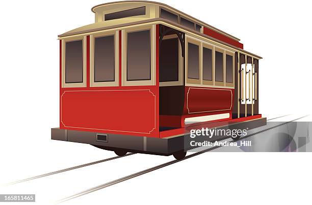 trolley car - san francisco stock illustrations