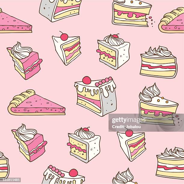 nahtlose kuchen - üppige torte stock-grafiken, -clipart, -cartoons und -symbole