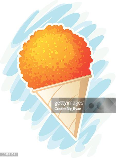 fun snow cone - pampering stock illustrations