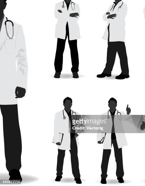 doctor silhouette - doctor stock illustrations