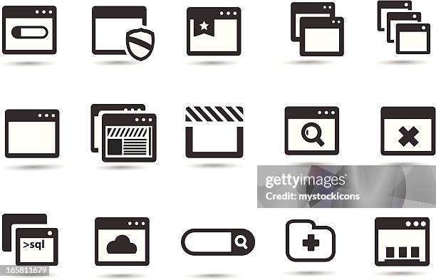 browser icons - windows pc stock illustrations