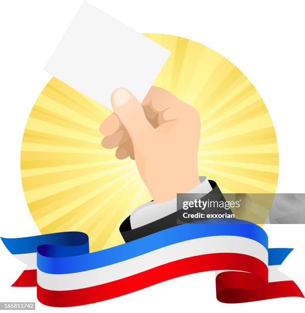 vote banner - primary election stock illustrations