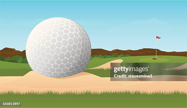 sand trap - mini golf stock illustrations
