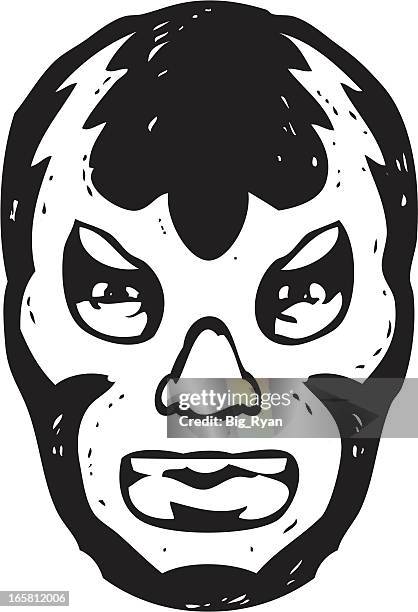 stockillustraties, clipart, cartoons en iconen met luchador face mask - face guard sport