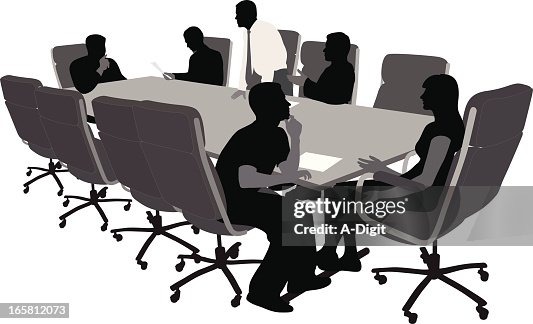 Board Decisions Vector Silhouette Board Decisions Vector Silhouette
