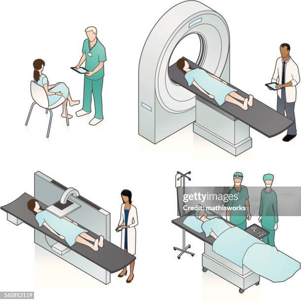 radiology illustration - radiotherapy stock illustrations
