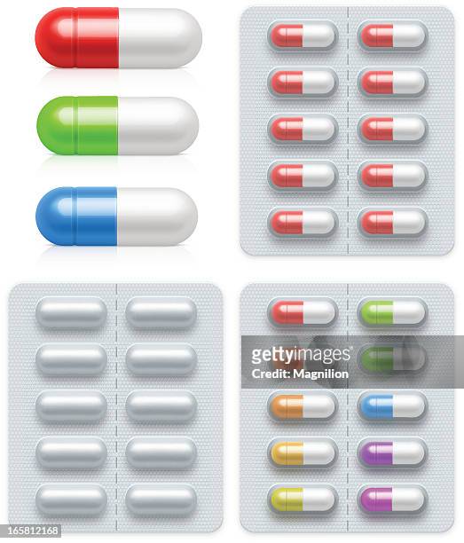 details - medikamenten kapsel stock-grafiken, -clipart, -cartoons und -symbole