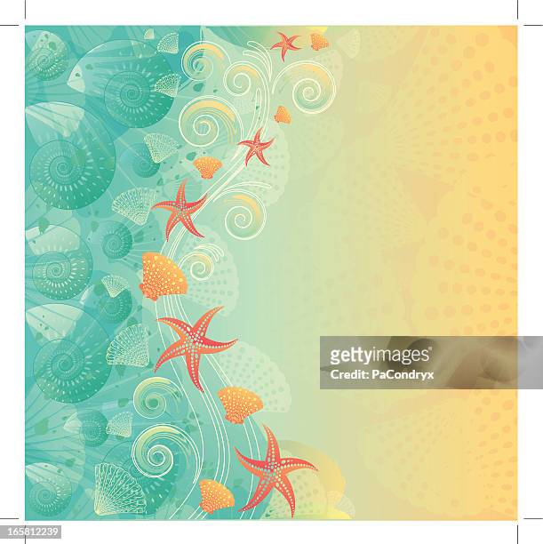 vintage abstract beach background - seabed stock illustrations