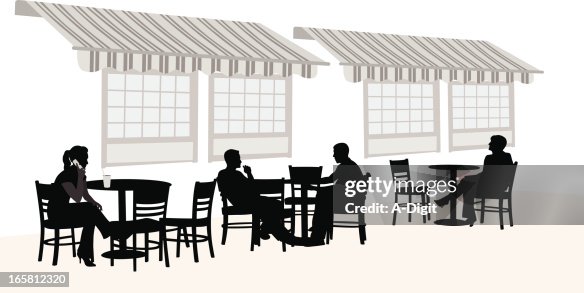 Outdoors Coffee Vector Silhouette Outdoors Coffee Vector Silhouette