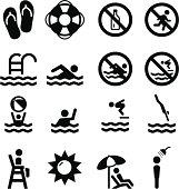 Swim Icons - Black Series