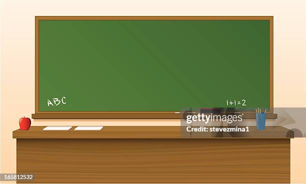 chalkboard - lecture hall stock illustrations