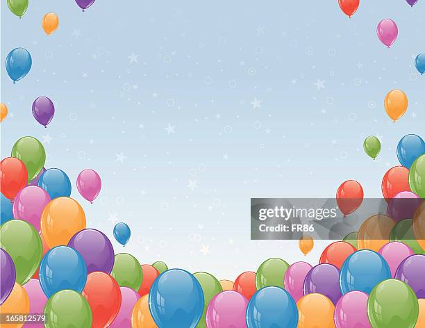 balloons everywhere - balloon background stock illustrations