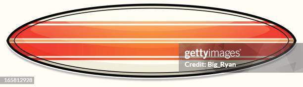 surfboard - beach waves crashing stock illustrations
