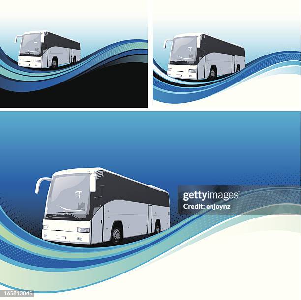 tour bus background - tour bus stock illustrations