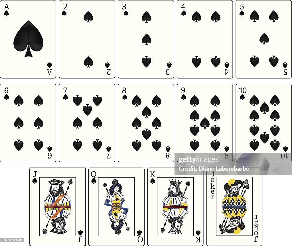 Spaed Playing Cards Spades Suit High-Res Vector Graphic - Getty Images