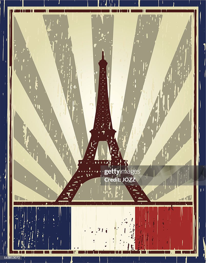 Affiche vintage de paris