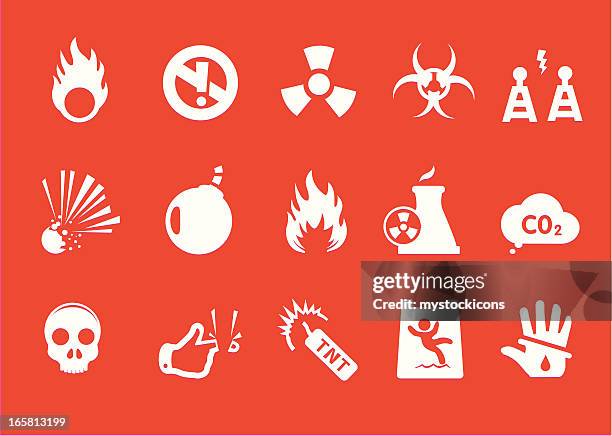 metro hazard and danger icons - cord cutting stock illustrations