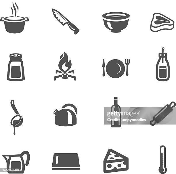 stockillustraties, clipart, cartoons en iconen met cooking symbols - soeplepel
