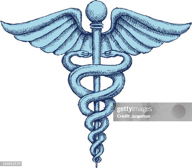 caduceus medical symbol - caduceus stock illustrations