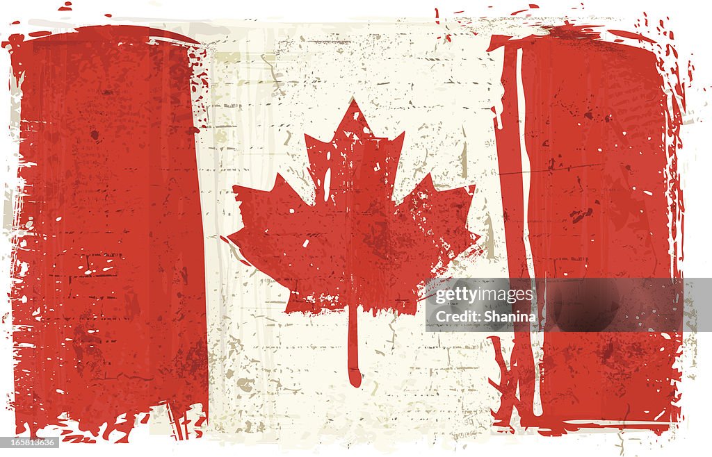 Bandeira do Canadá na parede