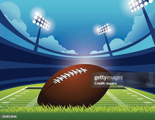 illustrations, cliparts, dessins animés et icônes de stade de football américain - lumière de stade ou de chantier