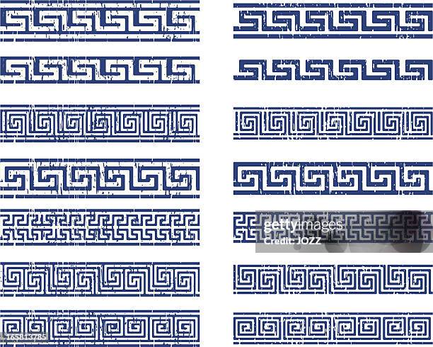 griechischen ornament - griechische kultur stock-grafiken, -clipart, -cartoons und -symbole