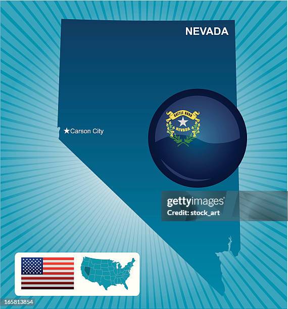 nevada state - file nevada population map.png stock illustrations