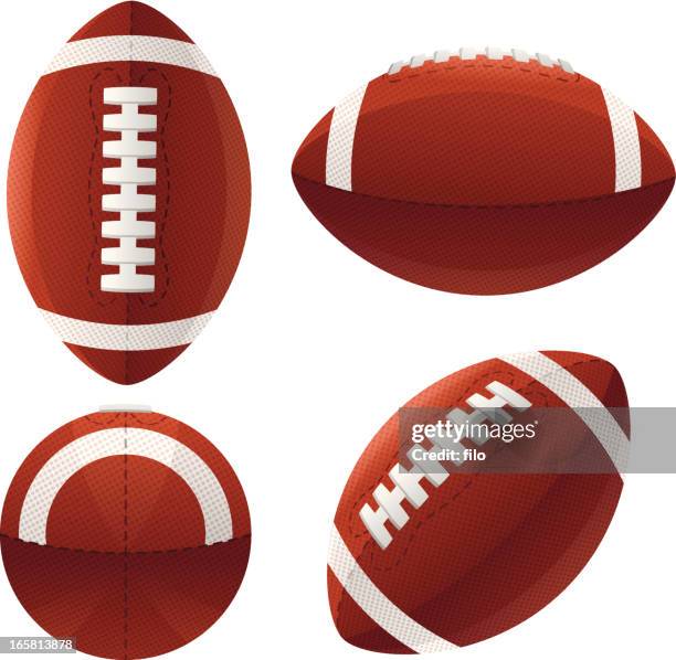 footballs - american football ball stock illustrations