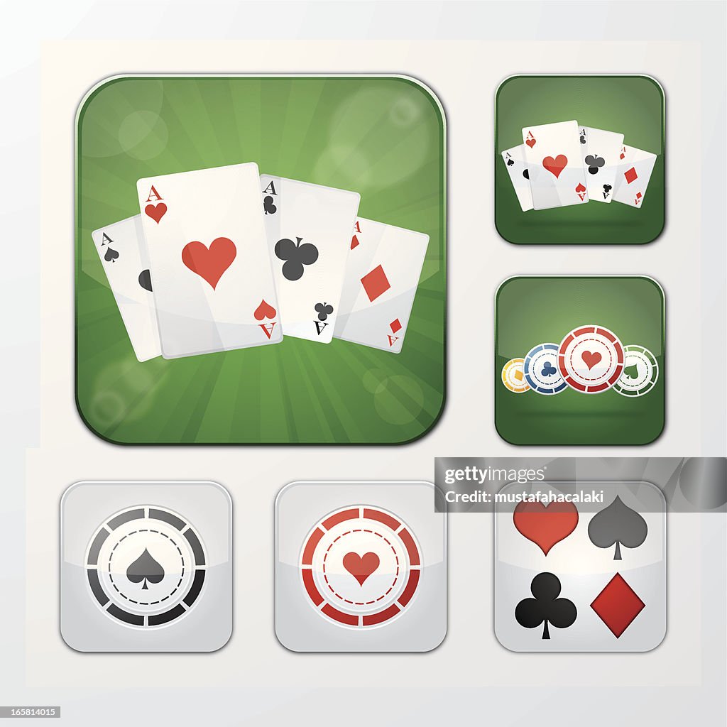 Card Color Button Playing Cards Buttons High-Res Vector Graphic - Getty Images