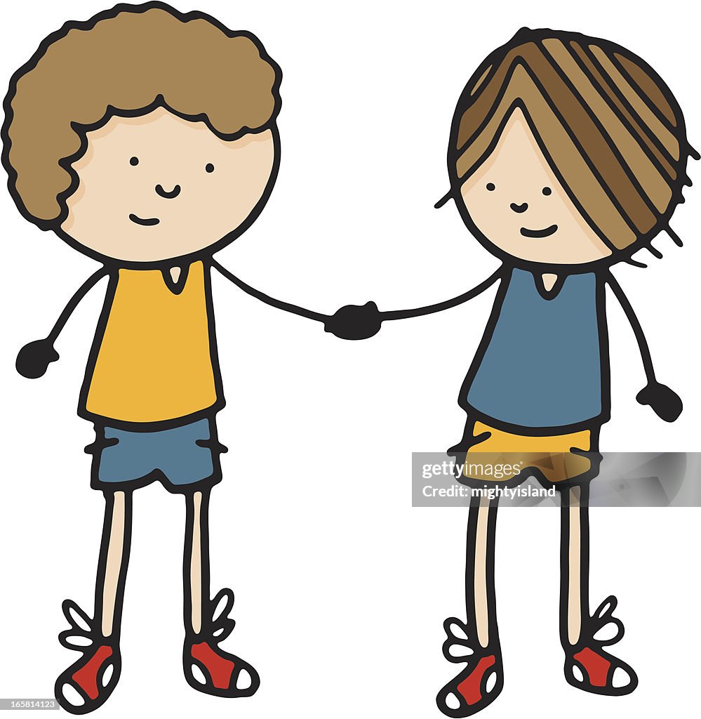 Two Friends Shaking Hands High-Res Vector Graphic - Getty Images