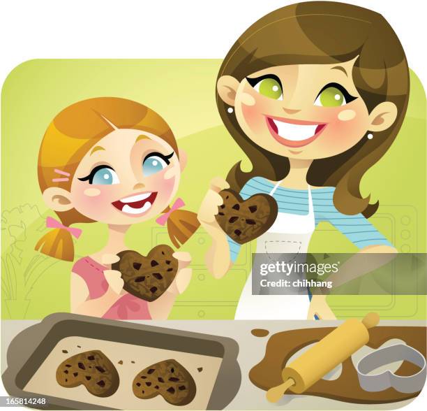 baking mama - family fun stock illustrations