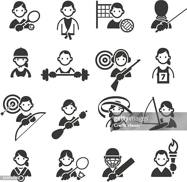 sport icons - judo icon stock illustrations