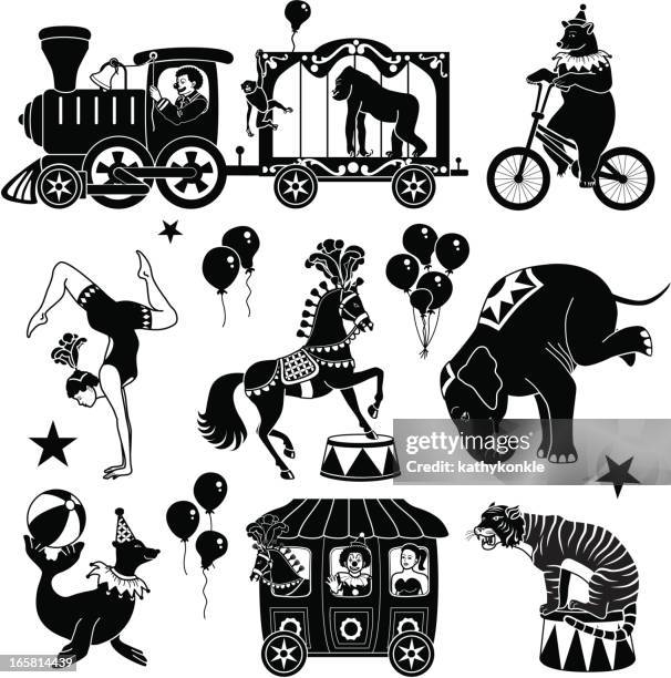 circus characters - circus stock illustrations