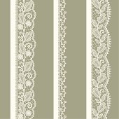 White Lace. vertical Seamless Pattern.