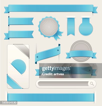 Blue and white animated web design elements Blue and white animated web design elements