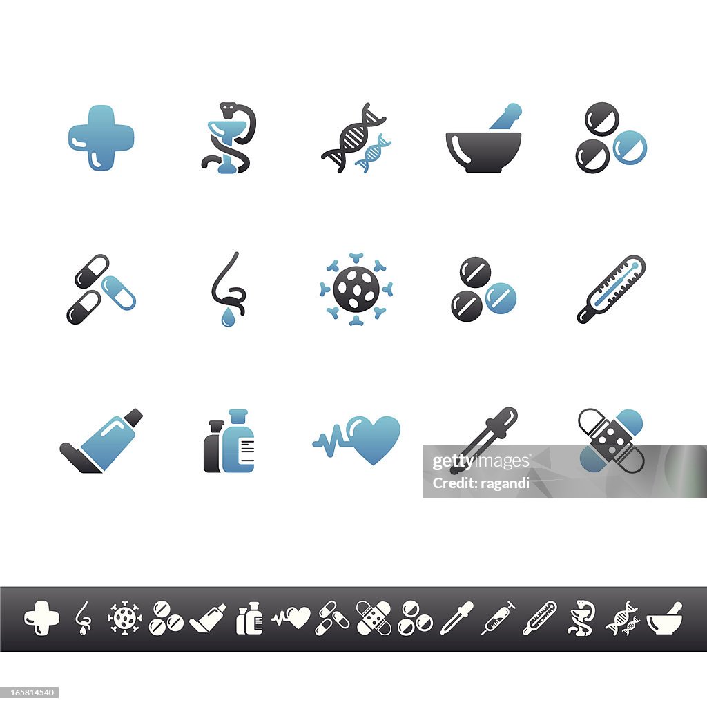 Pharmacy Icons | Blue Grey