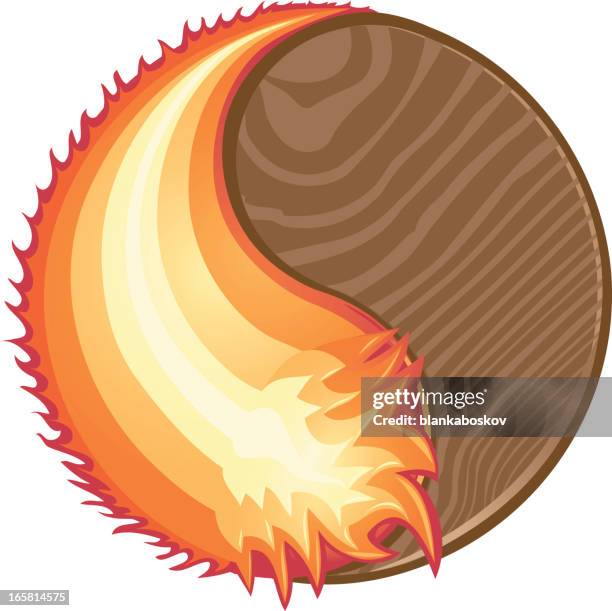fire wood - intersecting circles stock illustrations