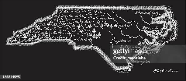antique north carolina - east stock illustrations