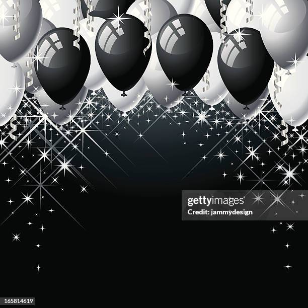 celebration balloons - retirement background stock illustrations