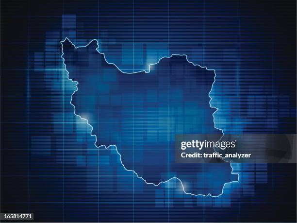 map of iran - iran stock illustrations