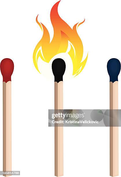 match - match flame stock illustrations