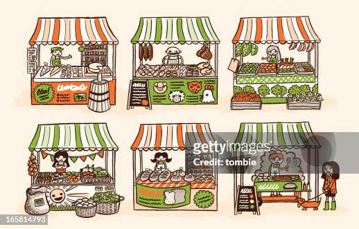 204 Market Stalls Cartoon Photos and Premium High Res Pictures - Getty  Images