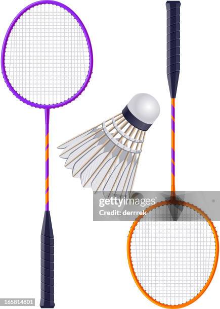 badminton - federball stock-grafiken, -clipart, -cartoons und -symbole