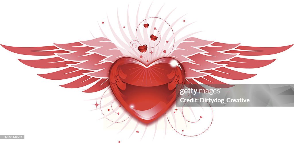 Valentine Heart and Wings