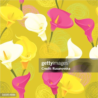 Calla Lily Pattern (Olive Green) Calla Lily Pattern (Olive Green)
