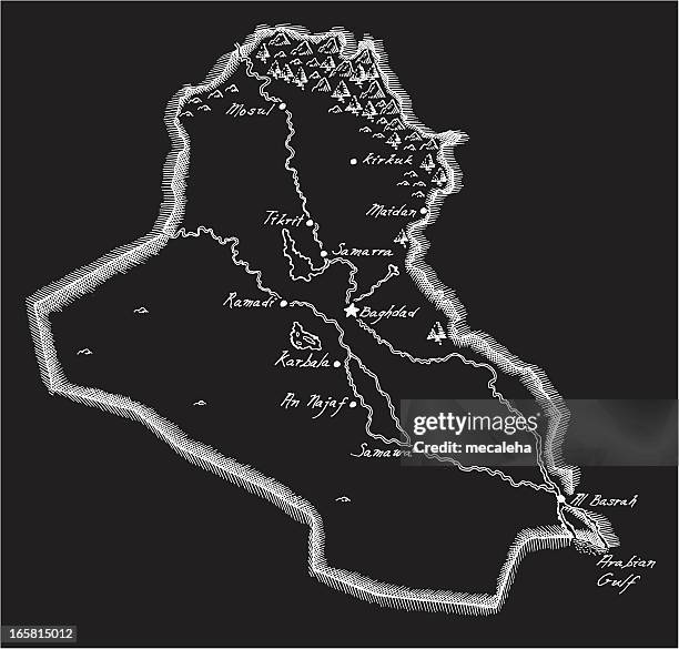 Iraq Map W Rivers Geography Of Iraq Photos and Premium High Res Pictures - Getty Images