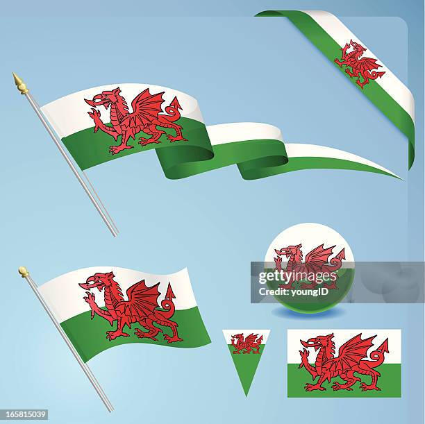 welsh flag - welsh flag 幅插畫檔、美工圖案、卡通及圖標