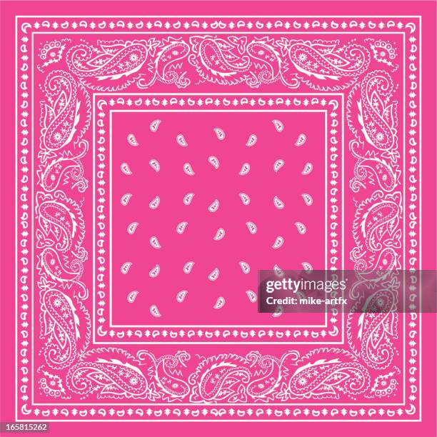 stockillustraties, clipart, cartoons en iconen met pink bandana - bandana
